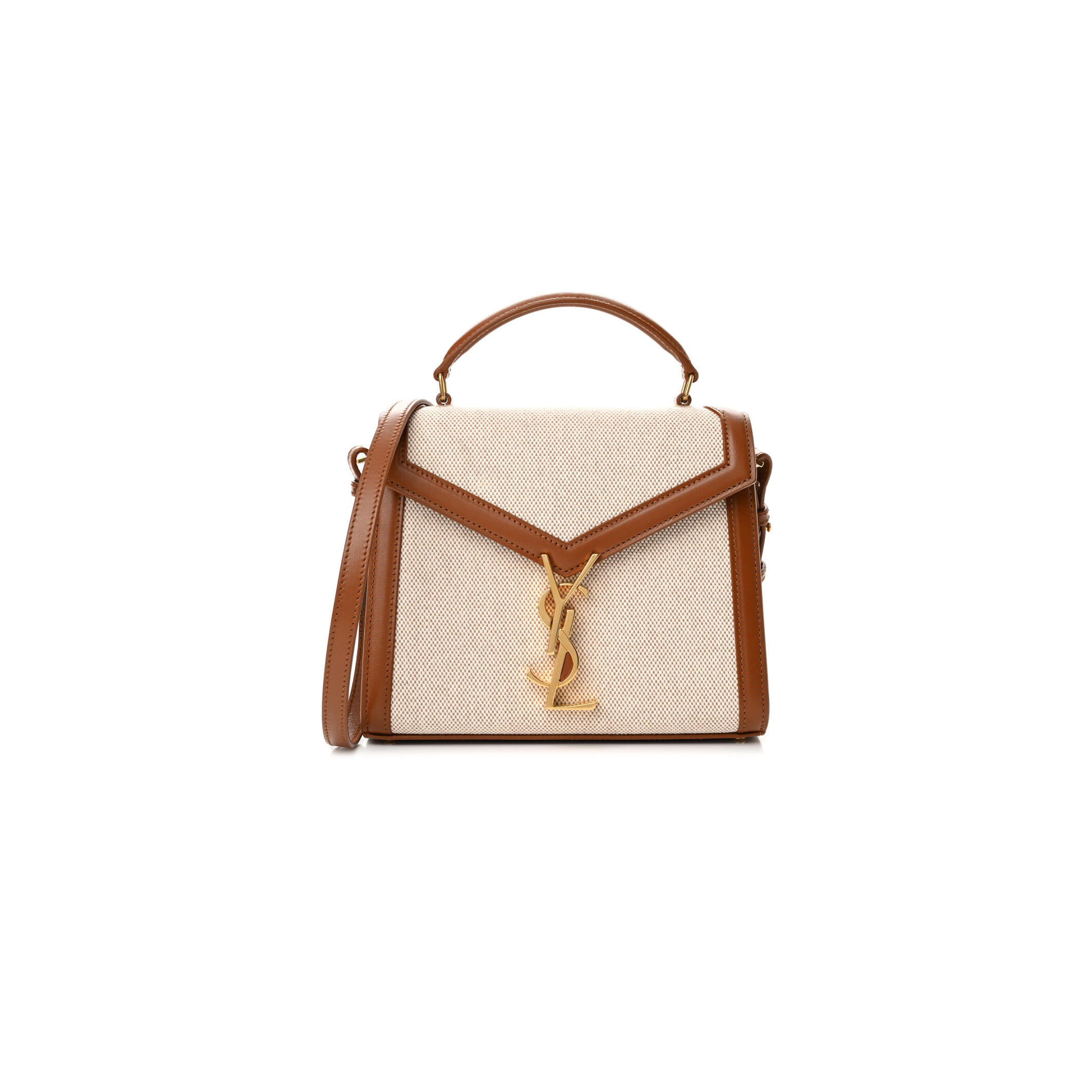 Y*L cassandra mini top handle bag in canvas and calfskin 602716 (20*16*7.5cm)